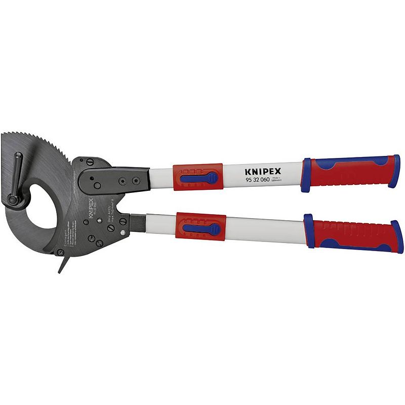 Foto van Knipex 95 32 060 ratel-kabelsnijder geschikt voor (striptechniek) alu- en koperkabel, een- en meerdraads 60 mm 740 mm²