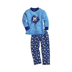 Foto van Playshoes pyjama voetbal donkerblauw jongens maat 92