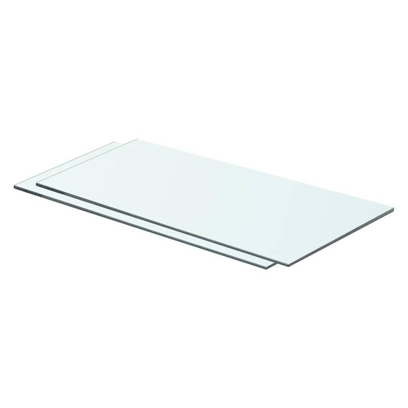 Foto van Vidaxl schappen 2 st 60x25 cm glas transparant