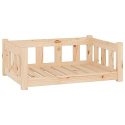 Foto van The living store houten hondenmand - 75.5 x 55.5 x 28 cm - massief grenenhout