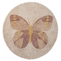 Foto van Lifetime kidsrooms vloerkleed rond - butterflies / getuft