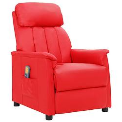 Foto van The living store sta-op massagestoel - verstelbaar - 6-punts massage - rood - 73x92x102.5cm