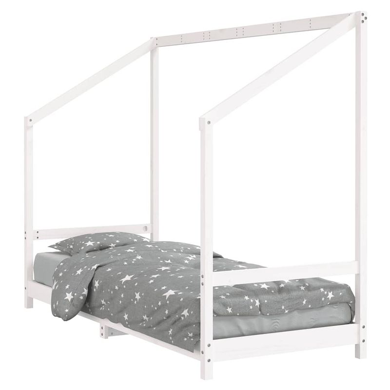 Foto van Vidaxl kinderbedframe 80x200 cm massief grenenhout wit