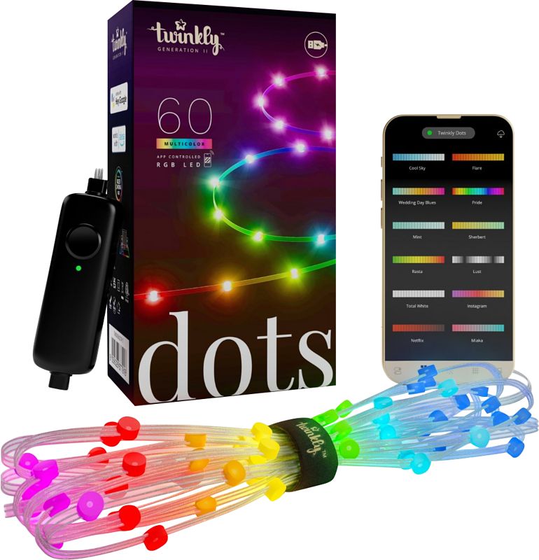 Foto van Twinkly dots lichtketting kleur 3m