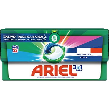 Foto van Ariel 3in1 pods, wasmiddelcapsules, x33 aanbieding bij jumbo | 1+1 gratis