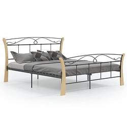 Foto van Vidaxl bedframe metaal zwart 140x200 cm