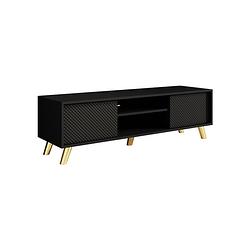 Foto van Meubella tv-meubel adriano - zwart - 140 cm