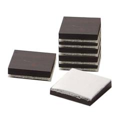 Foto van 24x vierkante koelkast/whiteboard magneten met plakstrip 2 x 2 cm zwart - magneten