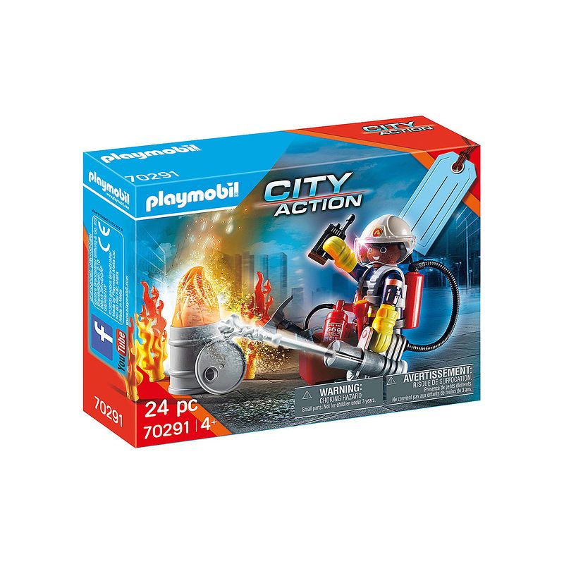 Foto van Playmobil cadeauset brandweer junior 24-delig