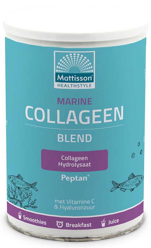 Foto van Mattisson healthstyle marine collageen poeder peptan blend