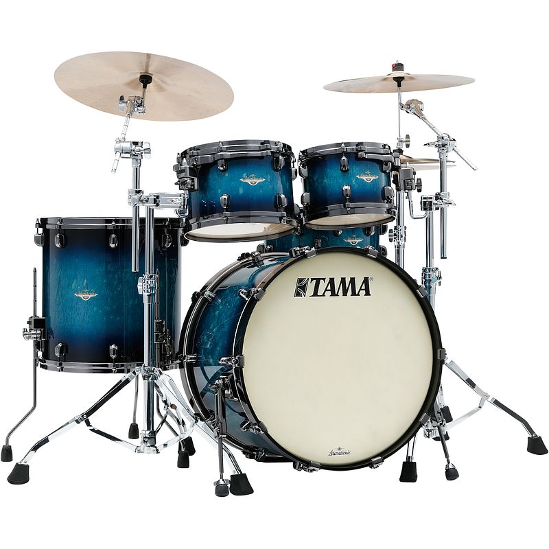 Foto van Tama ma42tzbns-meb starclassic maple molten electric blue burst 4d. shellset zwart vernikkelde hardware