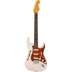 Foto van Fender american professional ii stratocaster thinline rw white blonde met deluxe koffer