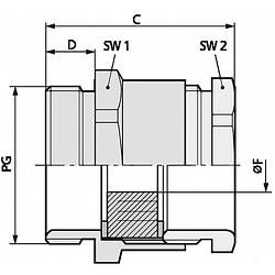 Foto van Lapp 52005540 wartel pg9 messing messing 100 stuk(s)