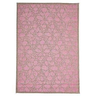 Foto van Floorita binnen/buitenvloerkleed fiore - roze - 135x190 cm - leen bakker
