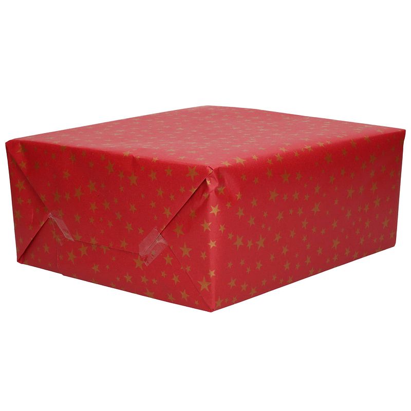 Foto van 1x rollen kerst inpakpapier/cadeaupapier bordeaux rood 2,5 x 0,7 meter - cadeaupapier