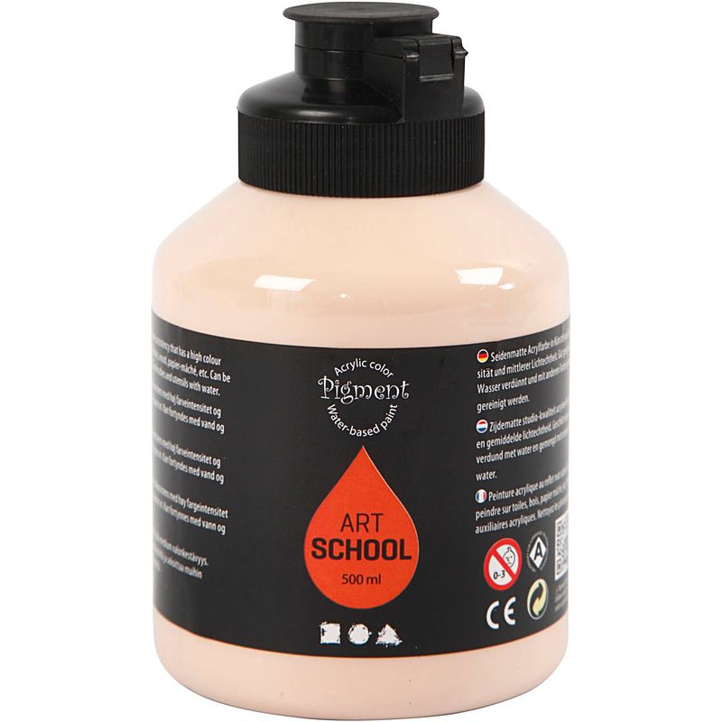 Foto van Packlinq pigment art school. licht beige. dekkend. 500 ml/ 1 fles