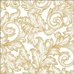 Foto van Ambiente servetten 20 stuks baroque gold/white