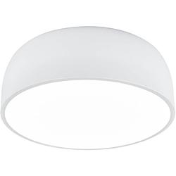 Foto van Led plafondlamp - plafondverlichting - trion barnon - e27 fitting - 4-lichts - rond - mat wit - aluminium