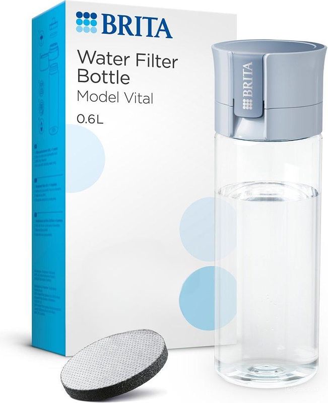 Foto van Brita water filter fles vital lichtblauw