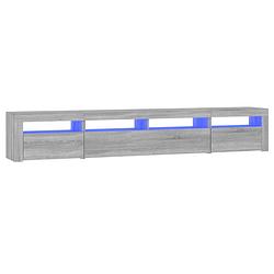 Foto van Vidaxl tv-meubel met led-verlichting 240x35x40 cm grijs sonoma eiken