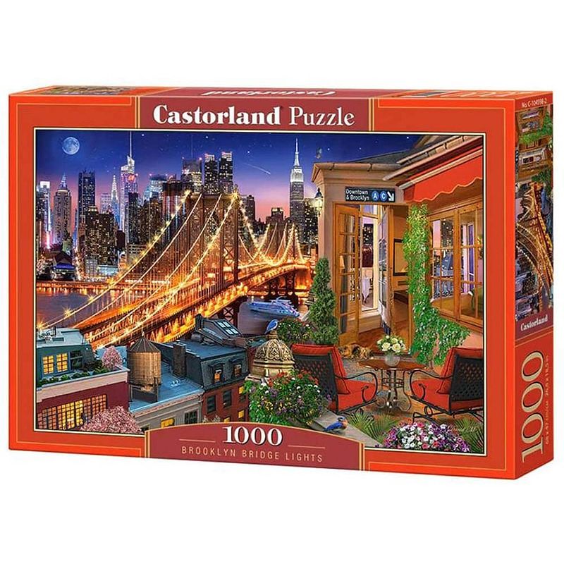 Foto van Castorland puzzel brooklyn bridge lights karton 1000 stukjes