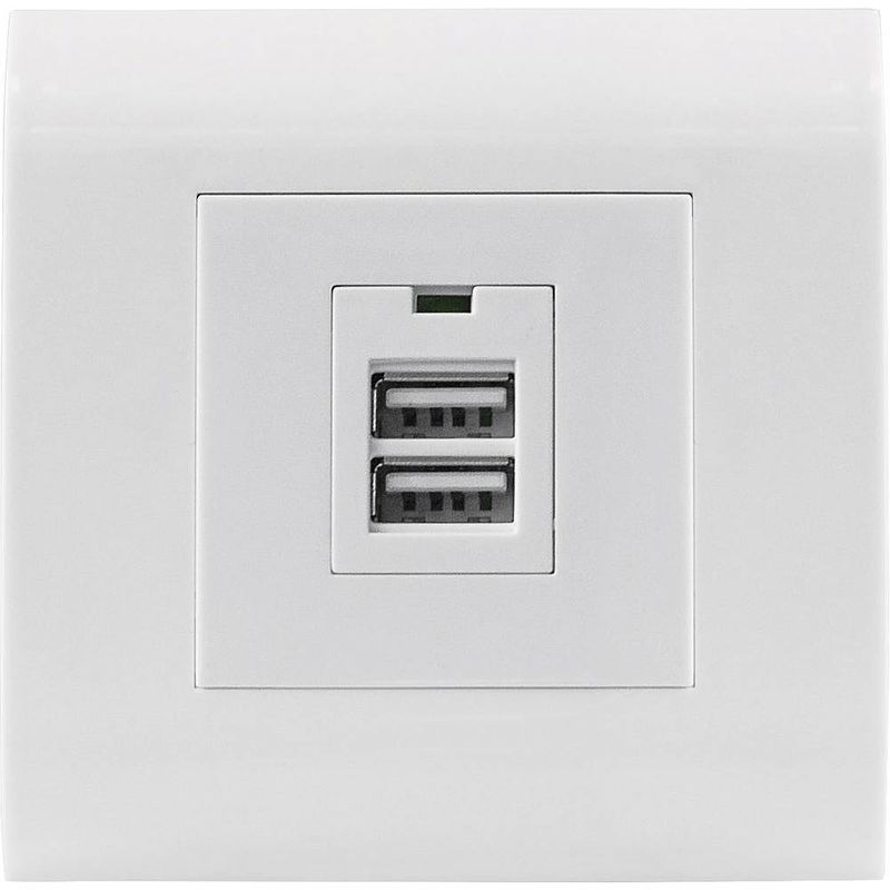 Foto van Intellinet 772181 inbouwstopcontact met usb wit