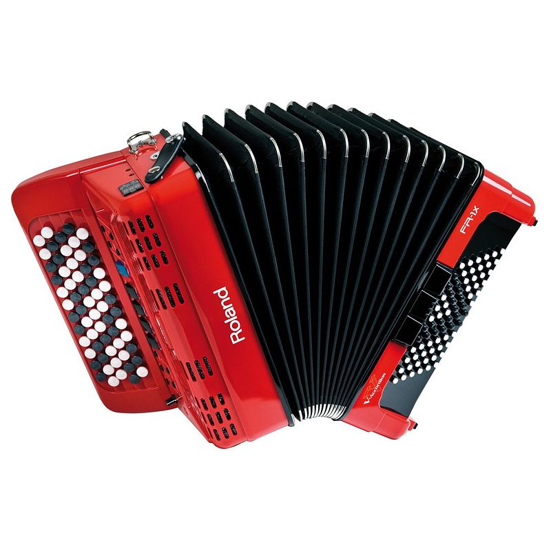 Foto van Roland fr-1xb rd v-accordion knoppenklavier rood