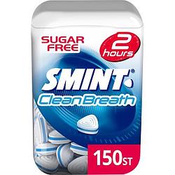 Foto van Smint clean breath peppermint pepermunt suikervrij pot 150 stuks keelpastille bij jumbo