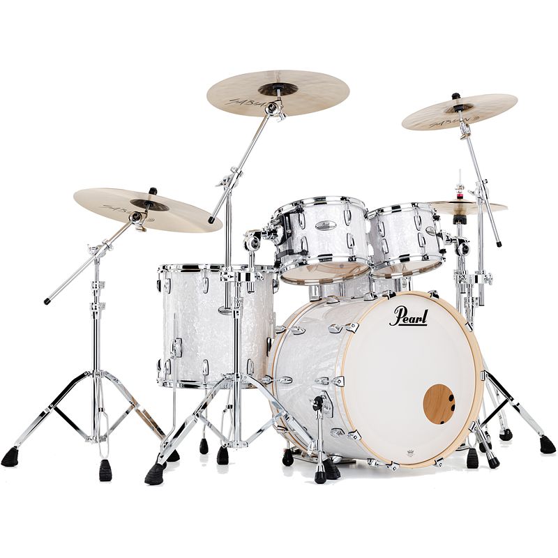 Foto van Pearl pmx924xsp/c448 professional maple 4-delige shell set white marine pearl