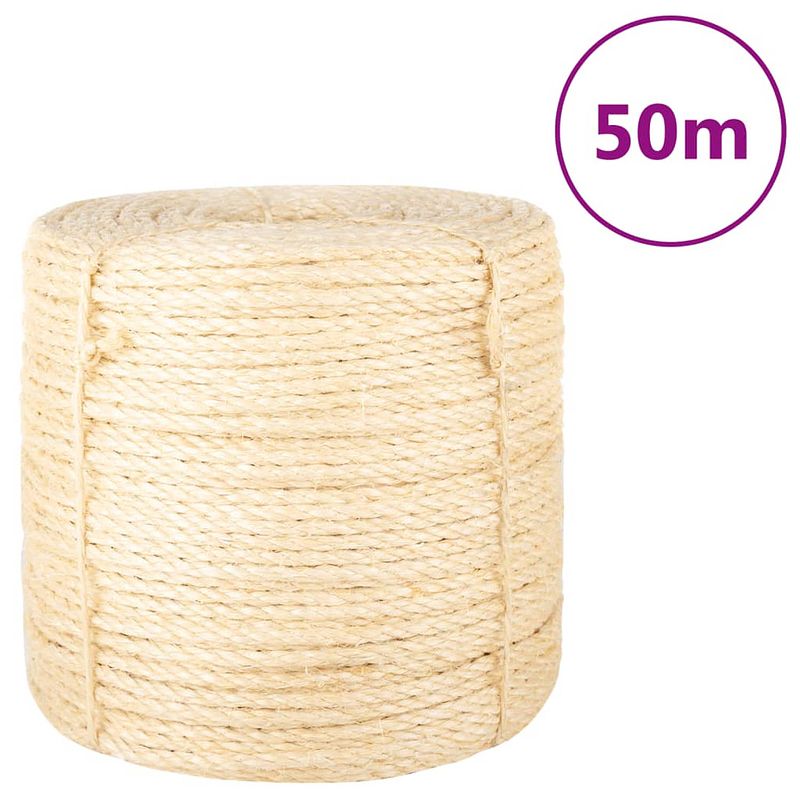 Foto van Vidaxl touw 6 mm 50 m 100% sisal