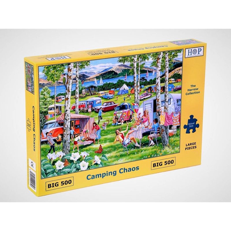 Foto van Camping chaos puzzel 500 xl stukjes