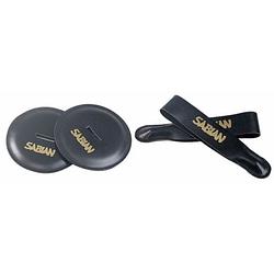 Foto van Sabian 61003 ez leather cymbal straps cushion leren bekkenriemen met kussens