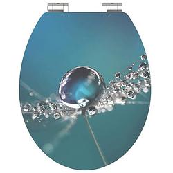Foto van Schütte toiletbril met soft-close water drop mdf hoogglans