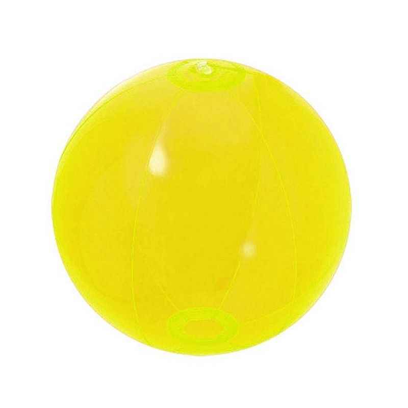 Foto van 3 opblaasbare strandballen neon geel 30 cm - strandballen