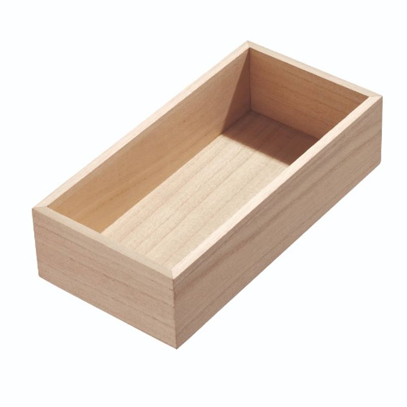 Foto van Idesign - lade organizer, 25.4 x 12.7 x 6.3 cm, paulownia hout - idesign eco wood