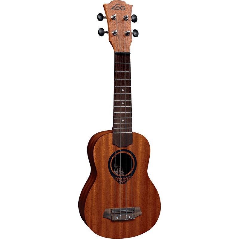 Foto van Lag guitars tiki uku 8 tku8s sopraan ukelele met gigbag