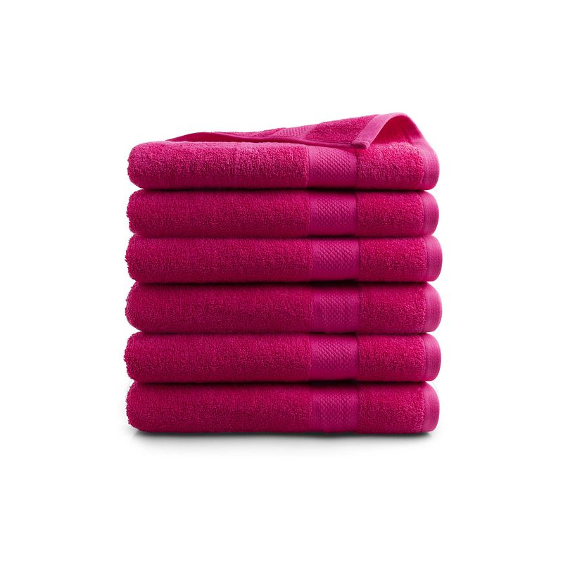 Foto van Handdoek hotel collectie - 6 stuks - 70x140 - roze