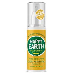 Foto van Happy earth 100% natuurlijke deo spray jasmine ho wood