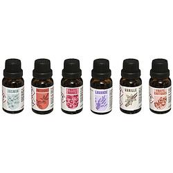 Foto van Geurolie flesjes mix-set van 6 stuks - voor aromabrander - flesjes van 15 ml - geurbranders - geurolie