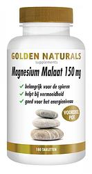 Foto van Golden naturals magnesium malaat 150mg tabletten