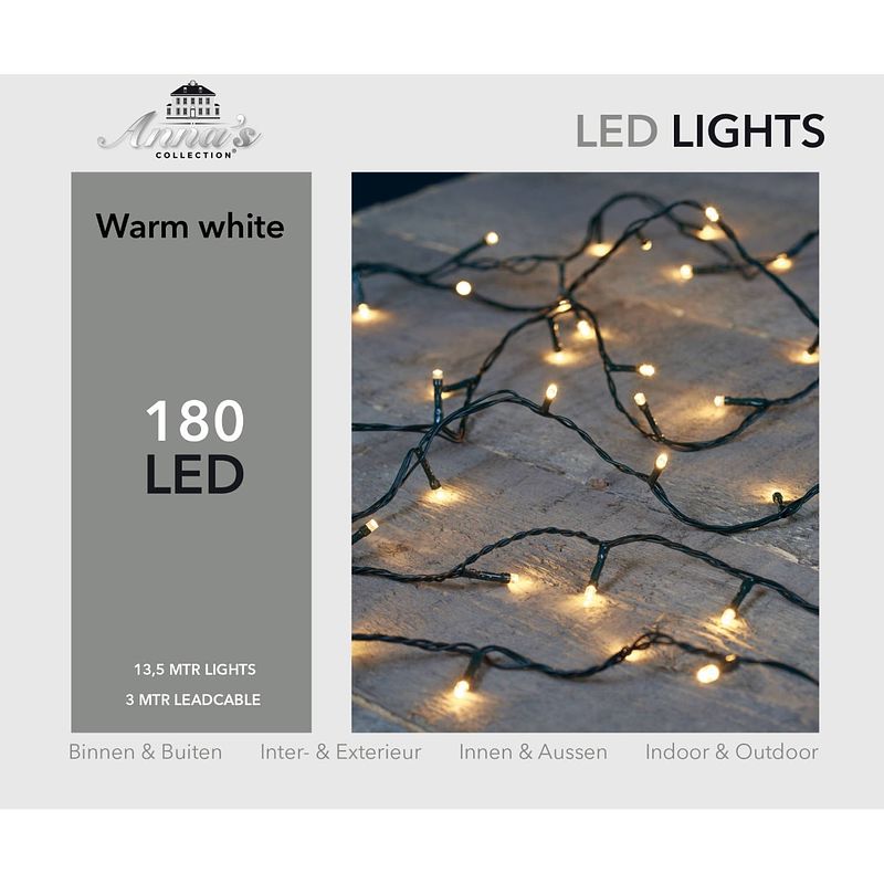 Foto van Kerstverlichting 180 led s warm wit anna's collection