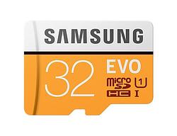 Foto van Samsung microsd class 10 evo 32gb micro sd-kaart oranje