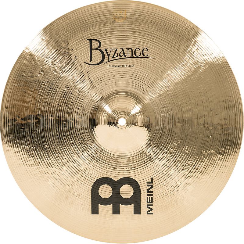 Foto van Meinl b17mtc-b byzance brilliant medium thin crash 17 inch bekken