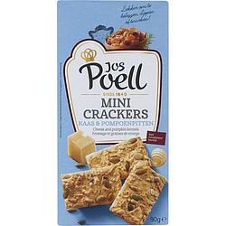Foto van Jos poell mini crackers kaas & pompoenpitten 90g bij jumbo