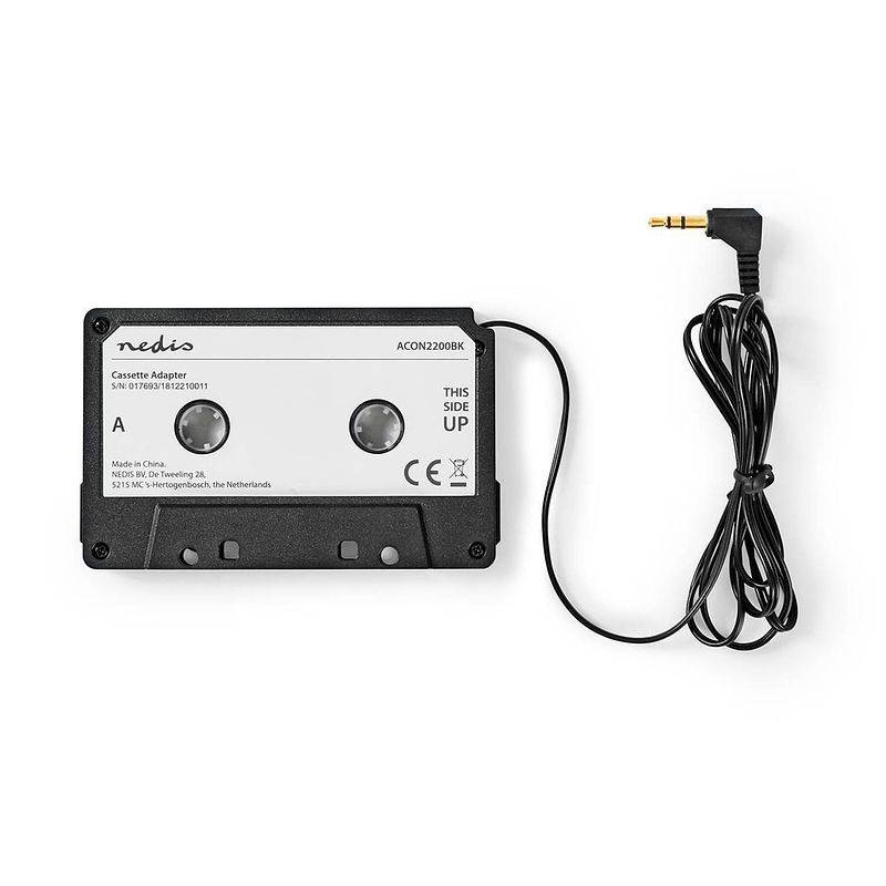 Foto van Nedis cassette-adapter 3,5 mm mannelijk zwart