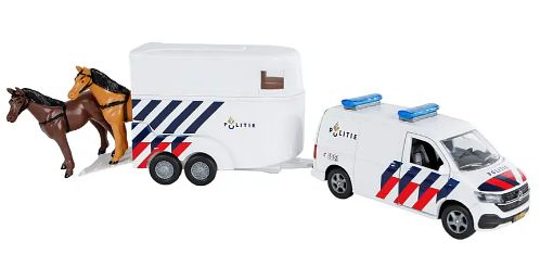 Foto van Kids globe vw transporter politie met paardentrailer