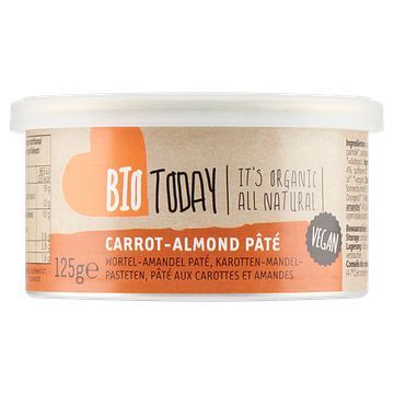 Foto van Biotoday wortelamandel pate 125g bij jumbo