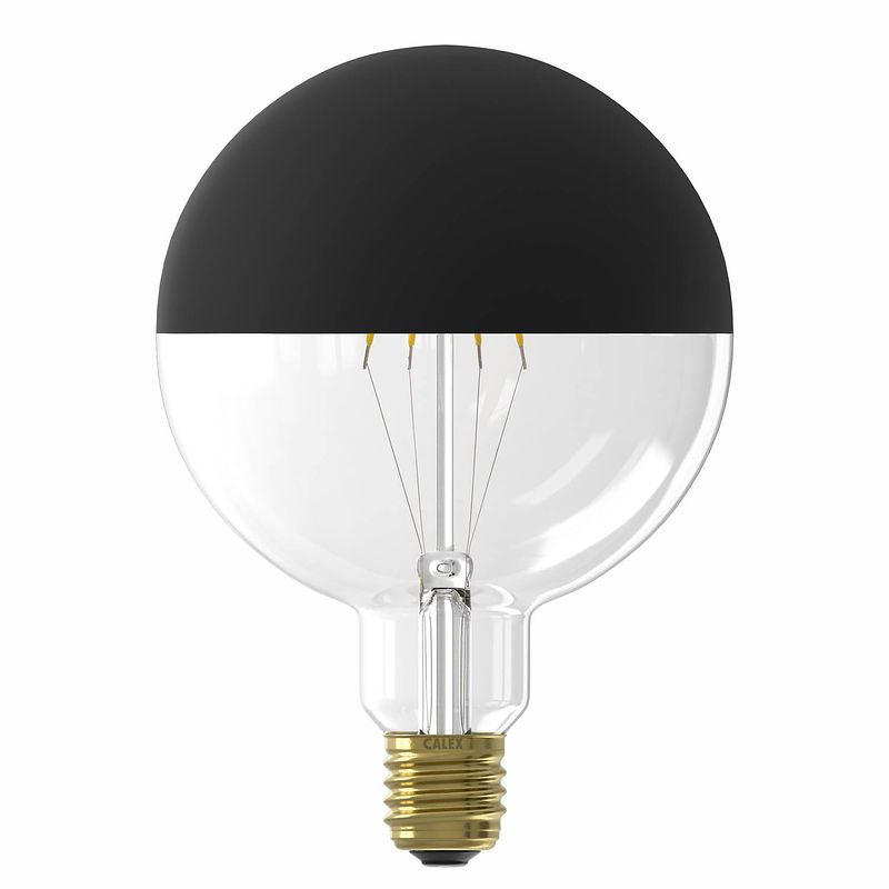 Foto van Calex led-lamp e27 4w - kopspiegel globelamp zwart dimbaar