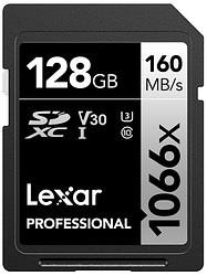 Foto van Lexar professional 1066x silver 128gb sdxc 160mb/s