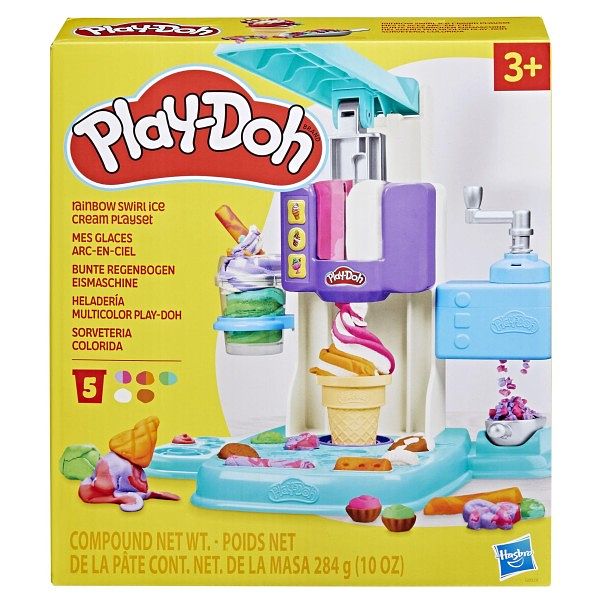 Foto van Playdoh regenboog ijsmaker playset